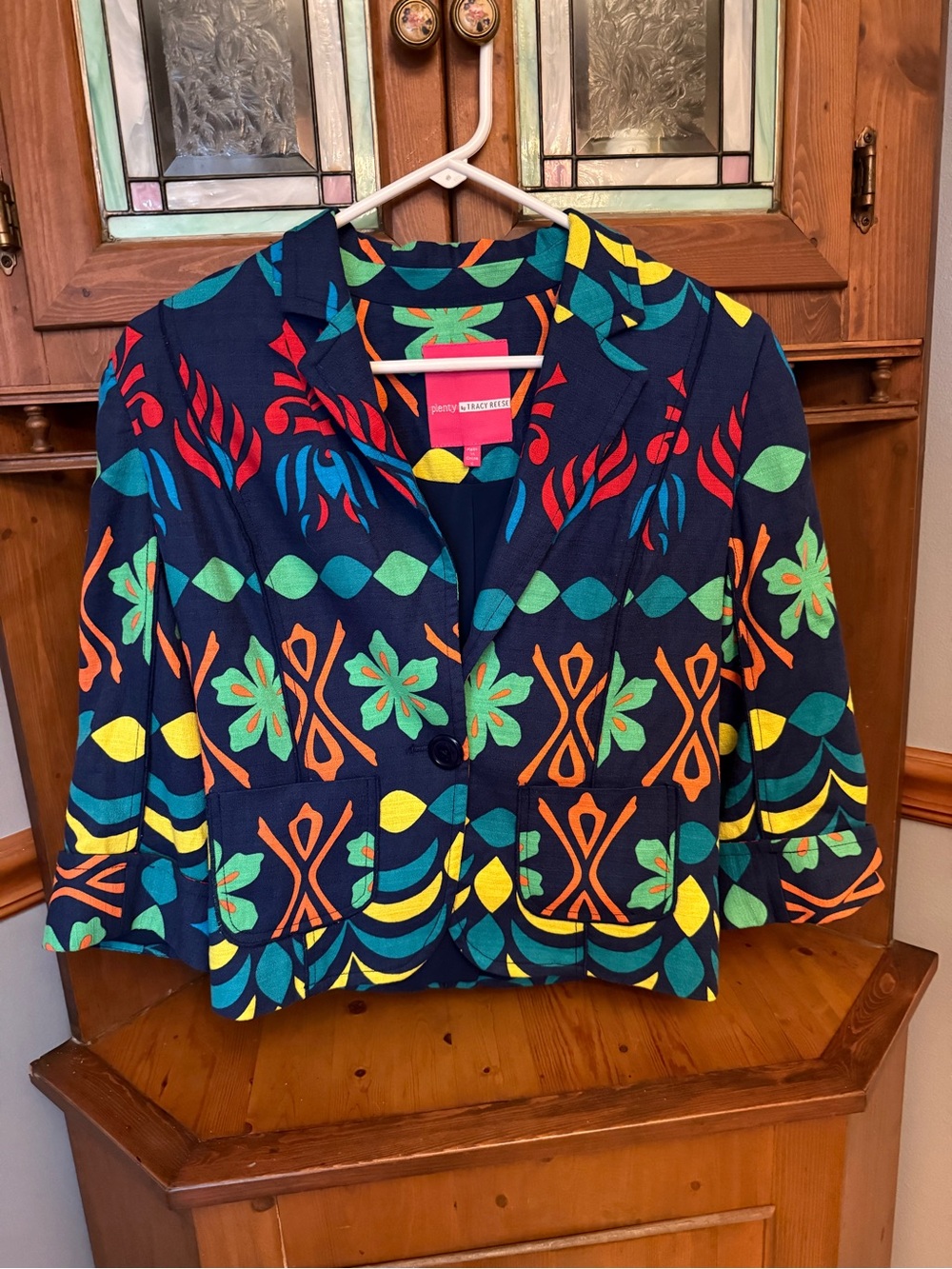 Plenty by Tracy Reese vibrant multi-colored floral abstract cropped  4